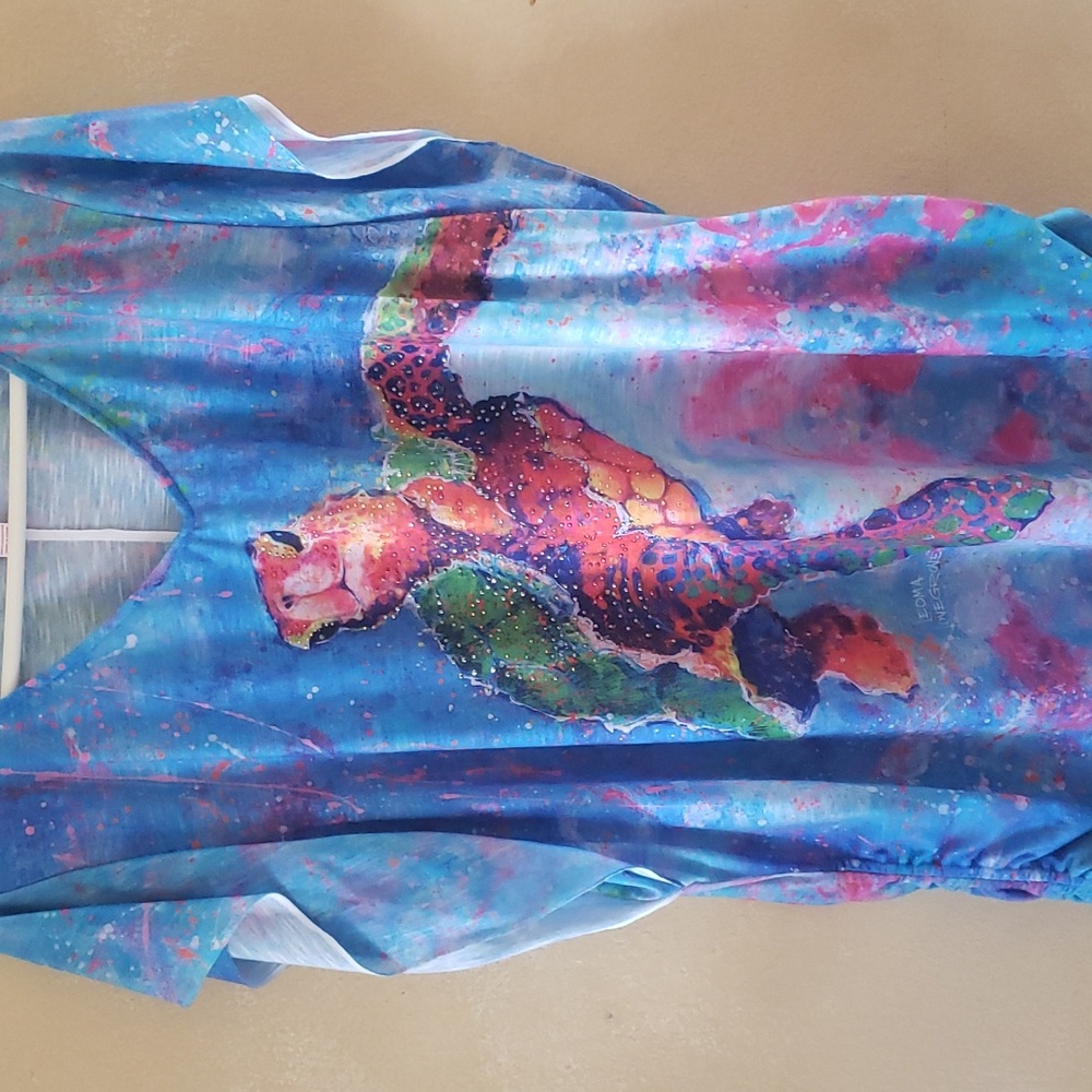 Beachy Leona Lovegrove top Size XXL; with flowy cap sleeves